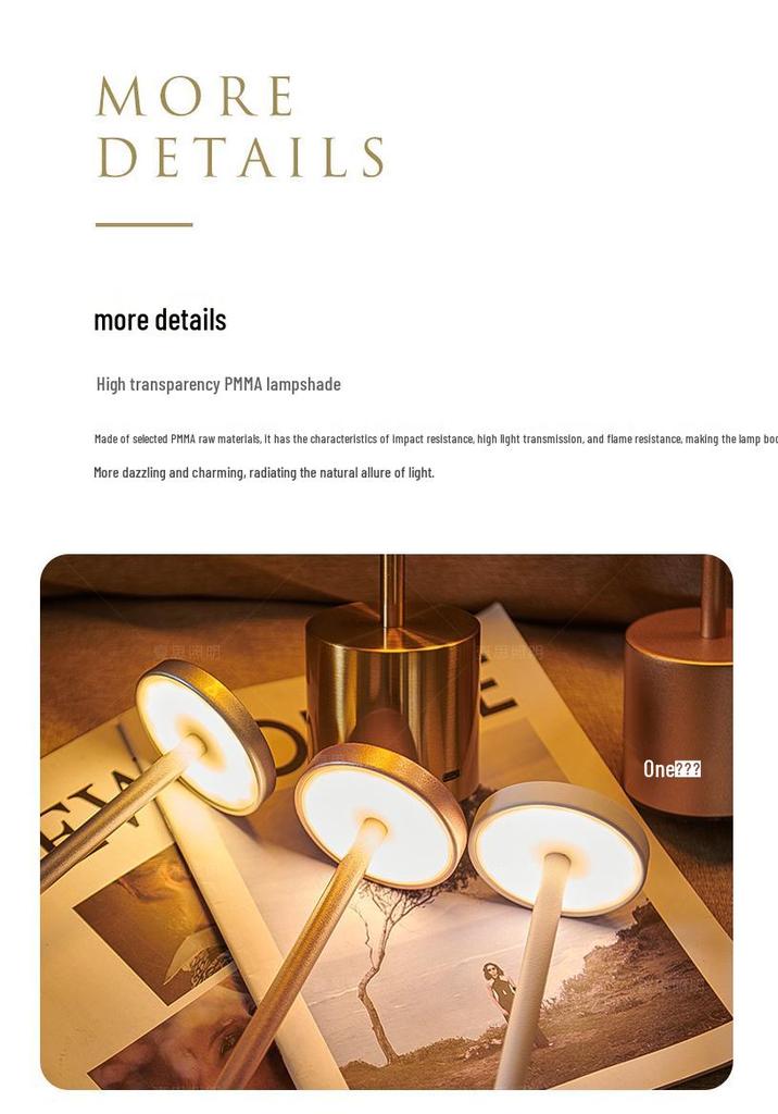 Modern Type-C Touch Desk Lamp: Minimalist I-beam Design with Night Light Functionality