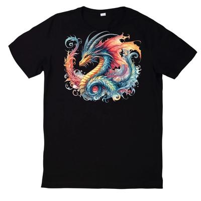 T-Shirt Fantasy Drachen Magischer Drache Motiv Baumwolle