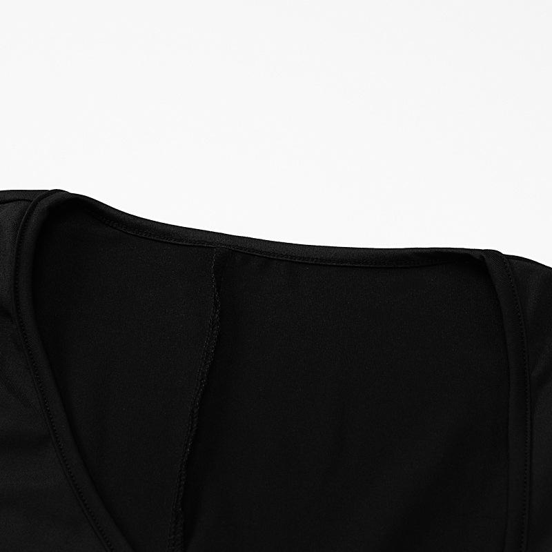 Black Evening Party Dress Women Elegant Fall Winter Outfits Asymmetrical Long Sleeve Night Club Party Split Maxi Dresses