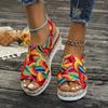 Fashion Zapatos Mujer Hot Sale Fashion Comfortable Floral Sexy Banquet Fish Mouth Soft Buckle Light Sandals Women's Casual Wedge Shoes