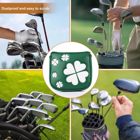 Kryt hlavy golfové hole s magnetickým zavíráním Jetel odolný proti poškrábání Vyšívaný kryt chrániče golfového hole Ochranné vybavení
