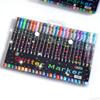 96/72/48/24 Colors Dual-Tip Glitter Marker Set -Fine-Point Watercolor Pens with Vibrant Colors, Greeting Cards, Mugs, Wooden DIY