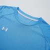 Under Armour Casual Solid Color Sports Jersey Knit Crew Neck Short Sleeve T-Shirt Unisex Tops Manchester-Blue 21500525-465