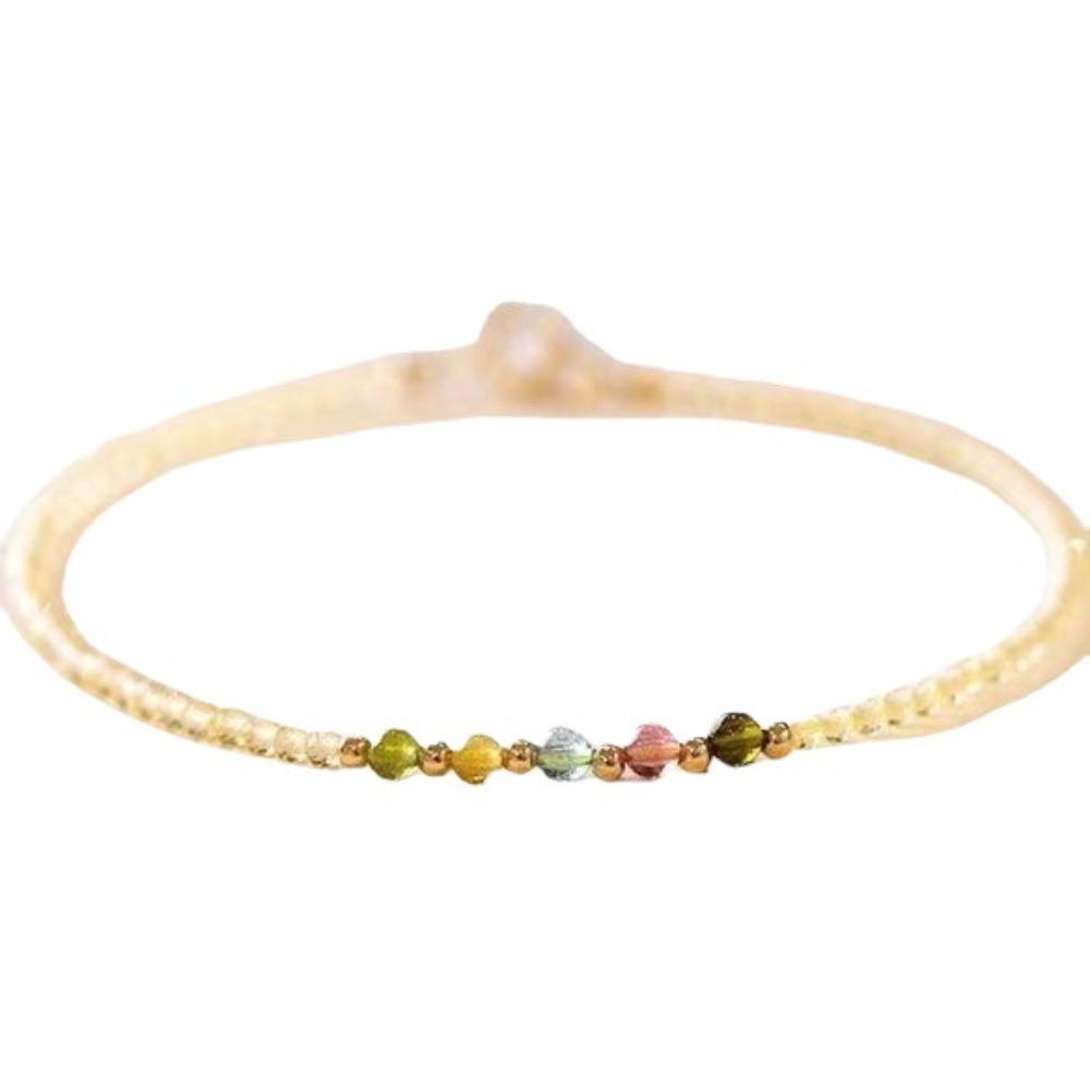 Waterproof Lucky Citrine Bracelet Beads Citrine Get Rich Bangle  Wedding Party Gift
