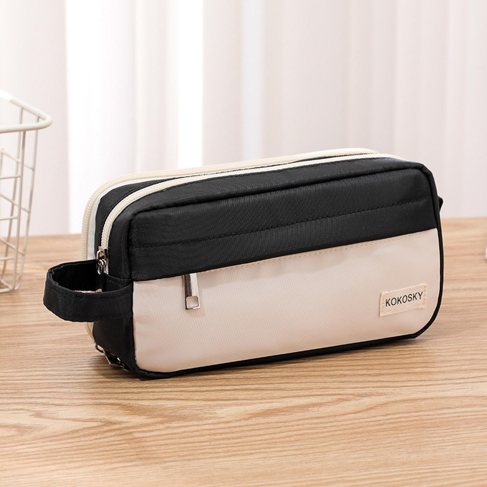 Large Capacity Pencil Case Multifunctional Stain Resistant Pouch чёрный
