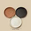 Stackable Round Wood Grain Plastic Vanity Tray Waterproof Bathroom Counter Organizer for Perfume Makeup Dressing Table Storage