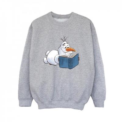 Jungen-Sweatshirt „Frozen Olaf Reading“.