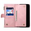 ESEBLE Star Series For Samsung Galaxy S25 FE Case Zipper Wallet Leather Stand Phone Cover with Wrist Strap