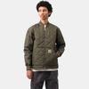 Carhartt WIP FW24 Myton Liner Diamond Quilted Square Label Zip Closure Long Sleeve Jacket Unisex jackets Military-Green I033856-666-XX