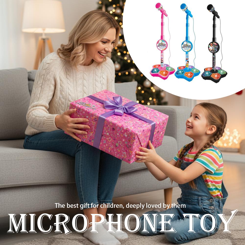 Mikrofon dla dzieci ze stojakiem Karaoke Instrument muzyczny Zabawki edukacyjne dla mózgu Zabawka edukacyjna Prezent urodzinowy dla dziewczynki i chłopca