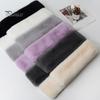 Collar Scarf Cross Faux Rabbit Fur Double-sided Thickened Soft Washable Keep Warm Wrap Pure Color Autumn Winter Women Neck Warmer for Outdoor