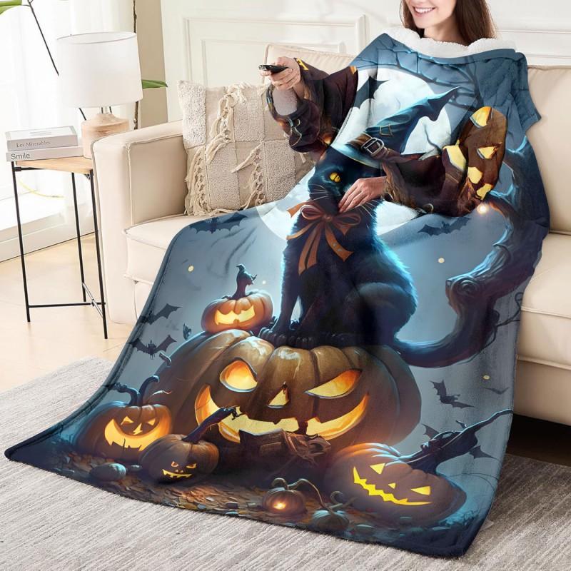 Fleece Wearable Blanket With Sleeves Cozy Hooded Throw Adults Winter Home Lounge Costume Party