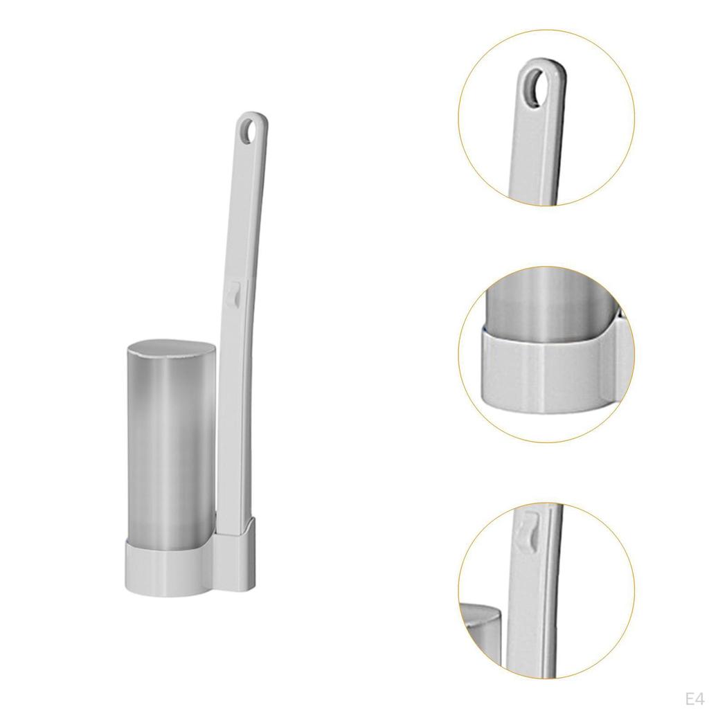 Toilet Brush Set Bathroom Maintenance Professional Wall Mounted Efficient Household with Refills