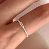 VIANRLA Gold Stacking Rings 925 Sterling Silver clear Cubic Zirconia baguette Thin Rings for Women