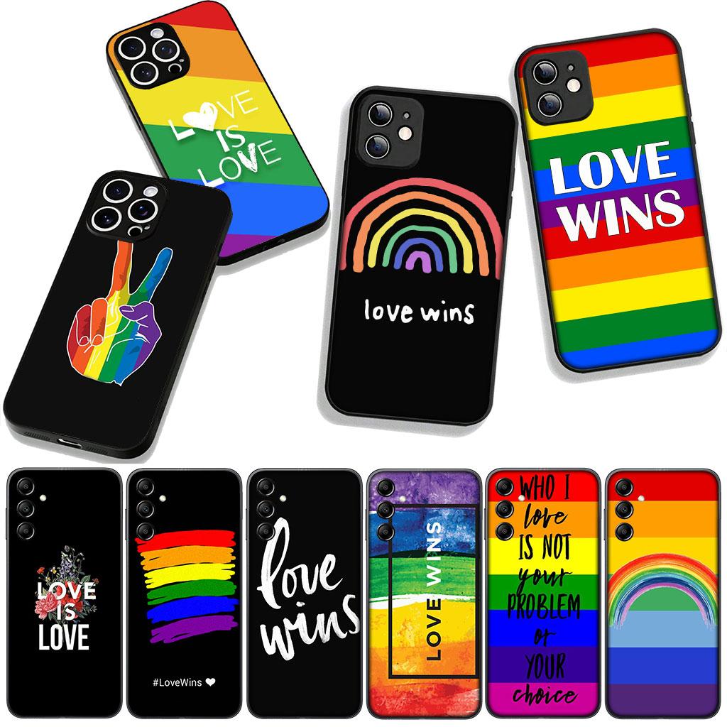 Gay Lesbian LGBT Rainbow Pride Phone Cover Case for Samsung Galaxy S25 S24 S22 S23 FE Ultra Plus A56 A05 A06 A15 A16 A55 S7 Edge