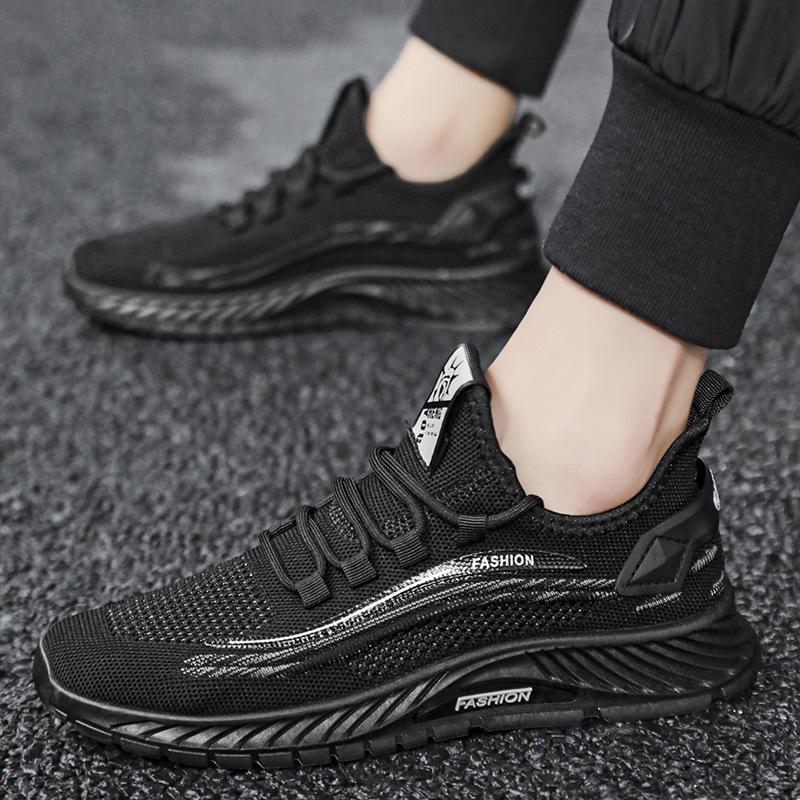 

Putian summer single mesh casual breathable shoes versatile trendy shoes mesh flying woven shoes hollow sports shoes men s running shoes 44