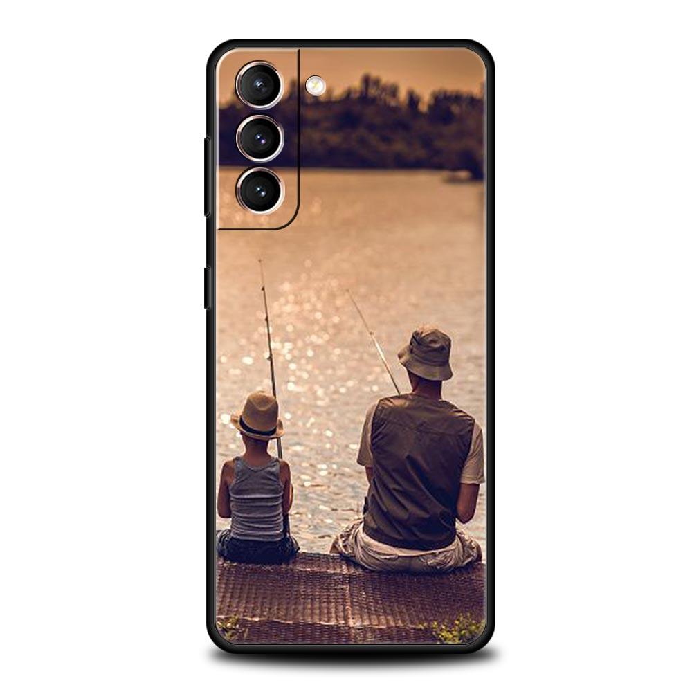 Phone Case For Samsung Galaxy S24 S23 Ultra S22 S21 S20 FE 5G S10 S10E S9 Plus S8 Soft Silicone Black Cover Carp Fishing Fish