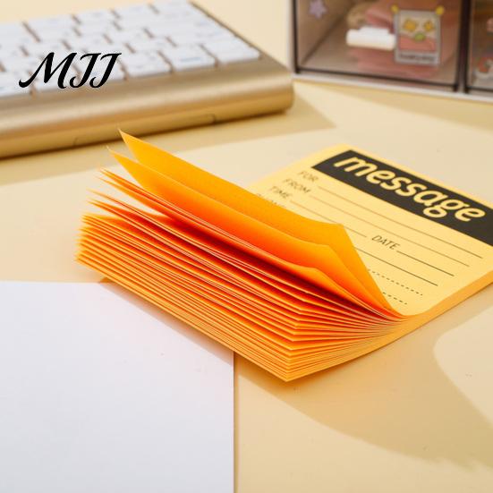 Desktop Message Reminders Fluorescent Horizontal Line Sticky Notepad, Strong Adhesive Removable Memo Student Class Notepads Pad, Multi-color