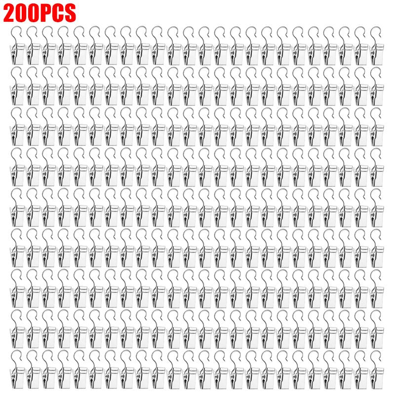 200/10PCS Etal Curtain Clips Hanging Photos Drapes Clamps Tent Lights Party Decorations Crafts Clip Christmas Party Wire Holder