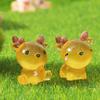 6Pcs Detailed Glowing In Dark Resins Deer Statue Handmade Decorative Figurine For Home Office Desk Bookshelves Decors