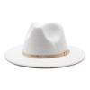 Wind Season Big Eaves Hat Flat Edge Top Hat Men'S And Women'S Woolen Jazz Jazz Hat Lmn192