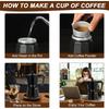 Aluminium Moka Pot Klassieke Koffiezetter voor op het Fornuis Herbruikbaar Filter Espresso Koffiezetter met Anti-brandgreep Ontwerp Keuken Gebruik