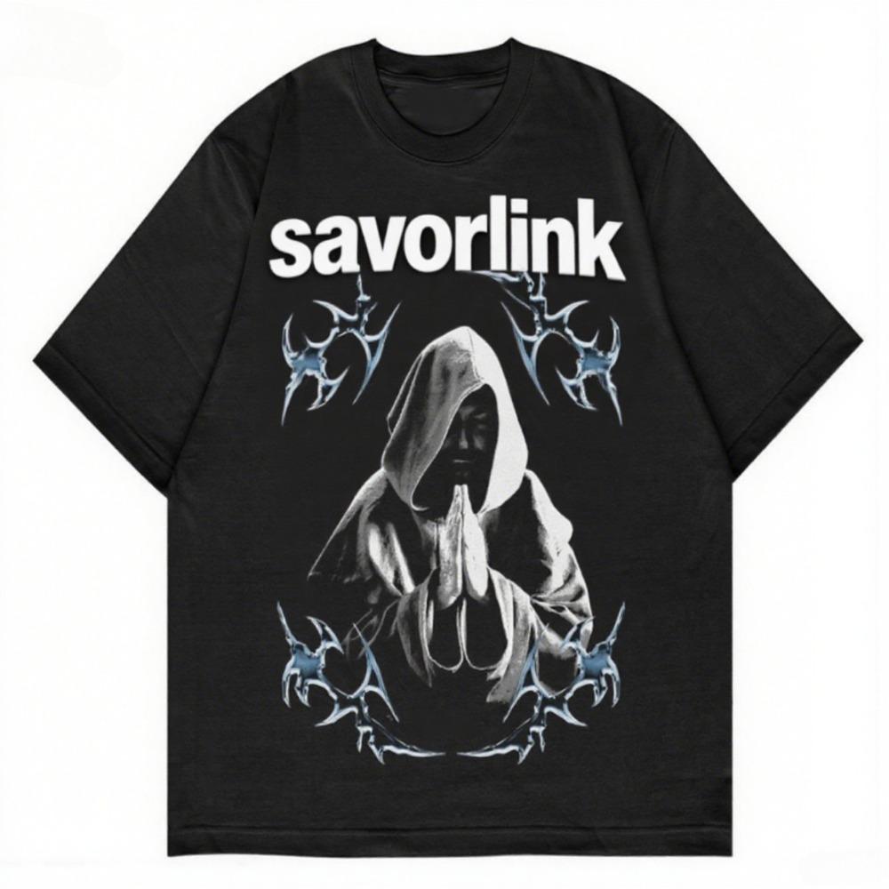 Short-sleeved Trend Daily Style Couple Tide Brand Cotton Printing Women's New Emerging Art T-shirt Street Style Breathable Tops