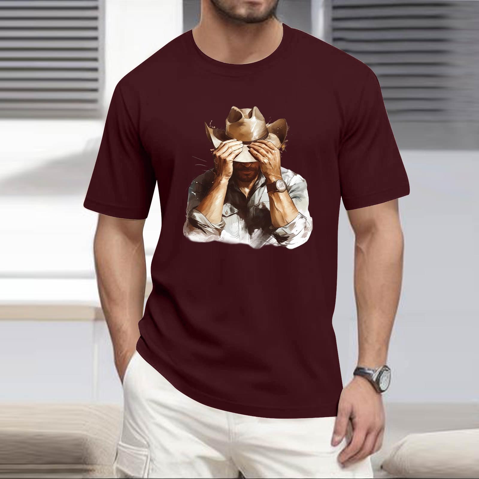 

Мужская рубашка с воротником-стойкой и коротким рукавом, свободная рубашка для отдыха и отдыха, мужская XL винный