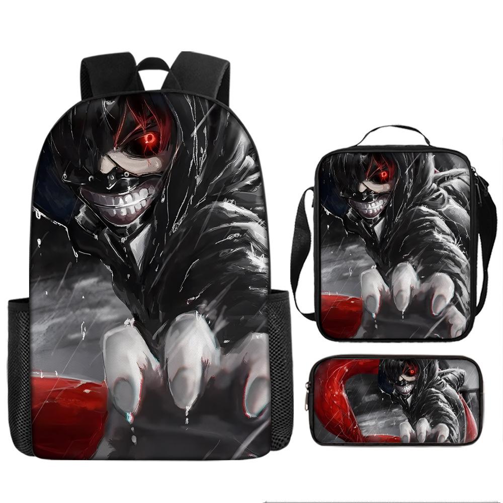 Anime Peripheral Backpack Tokyo Ghoul Food Backpack Kimuken School Bag Computer Bag Tokyo Ghoul Backpack
