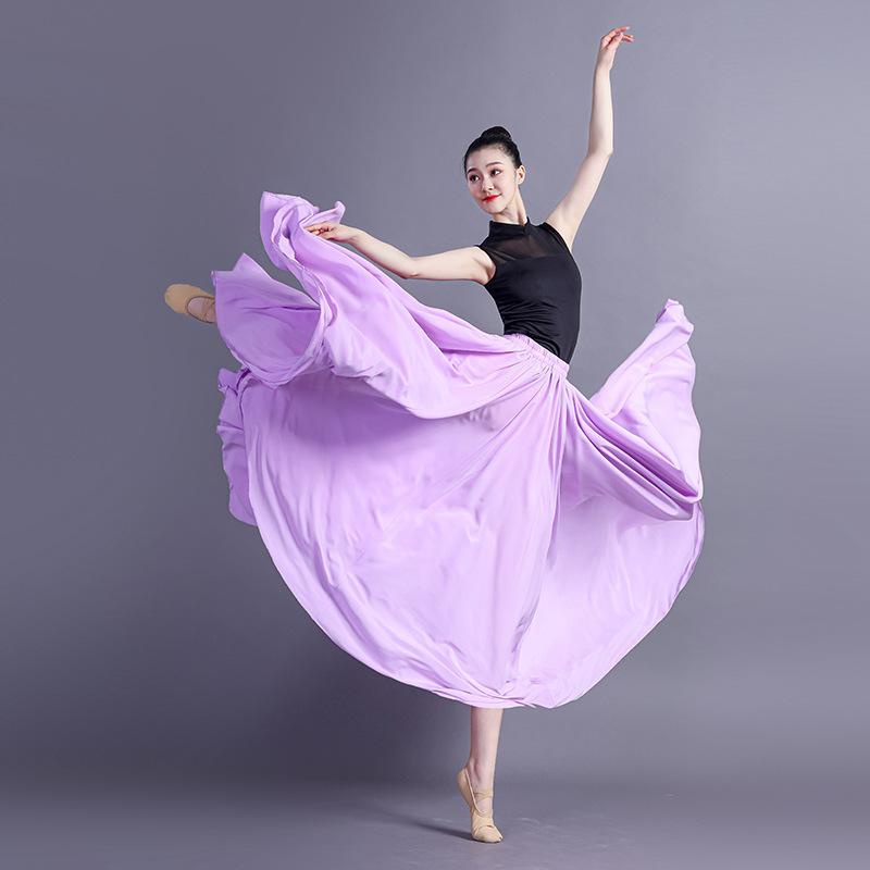 Gonna in Chiffon a 360/540/720 Gradi Balletto Danza del Ventre Donna Gonne Lunghe Gitane Abbigliamento da Pratica per Ballerine Gonna da Ballo Assortita