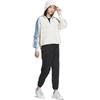 adidas Giacca con Cappuccio a Strisce con Stampa Lettere Ricamate Logo Trefoil Originals Donna Capispalla Bianco IL6499