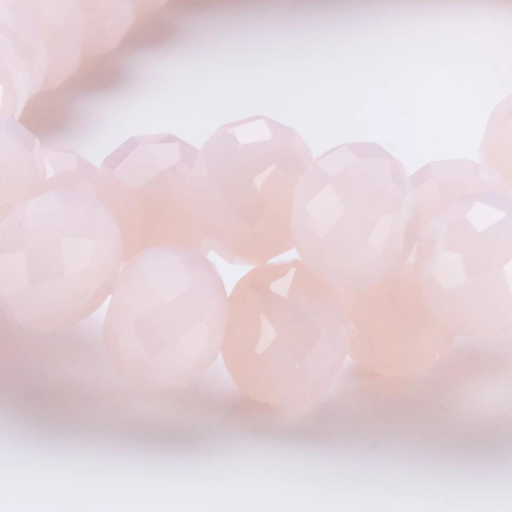 4 6 8 mm Rondell Kristallpärlor Fasetterade Porslinsglas Pärlor Lösa Avståndspärlor för Smyckestillverkning Handarbete Armband Halsband