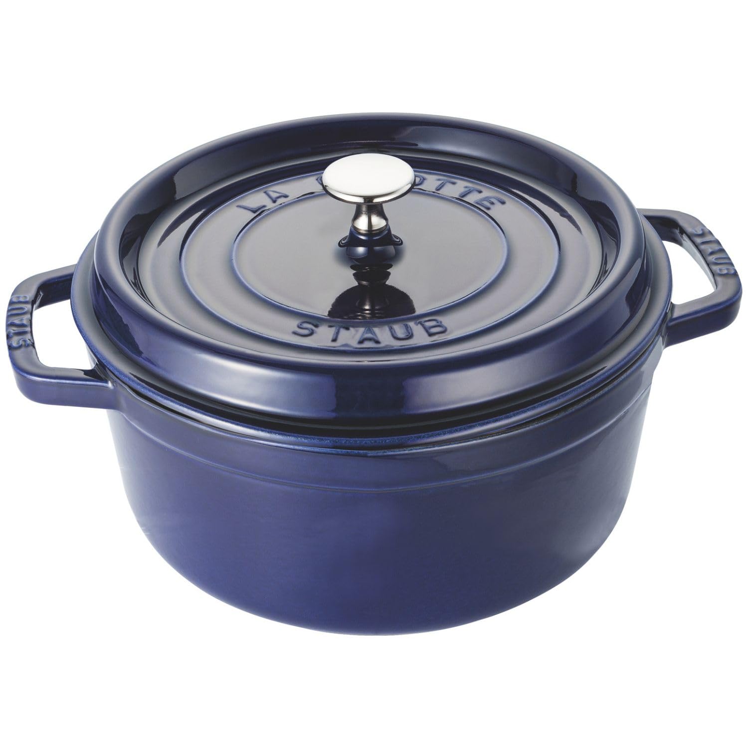

staub Cocotte Round Granblue Large Hand Cast Enamel Pot IH Compatible Japanese La Cocotte Round Pico 24cm [Authorized Product] 40510-283