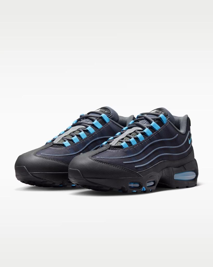 IH7853-002 Nike Air Max 95 Big Bubble Tech "Black/University Blue" (Men's)