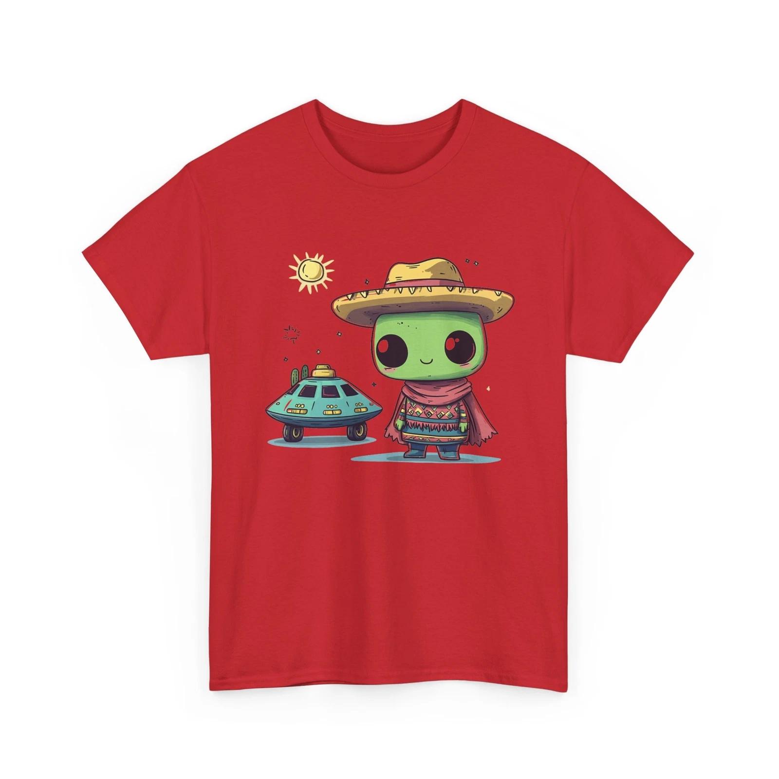 Mexican alien Shirt | Alien UFO T-Shirt | Outer Space Graphic Tee for SciFi Fans 4XL