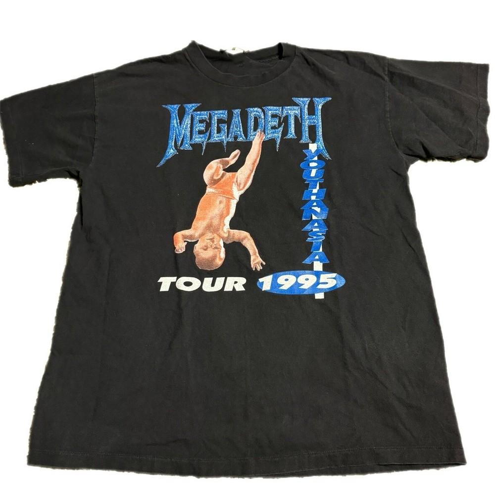 С Рождеством 1995 года Megadeth Подарок для фанатов Репринт Все размеры B07.72 Унисекс Футболка XXL