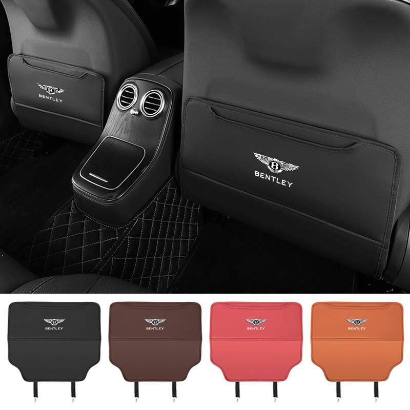 1 ks PU kůže Podložka proti kopnutí na zadní stranu autosedačky Prachotěsná ochranná podložka Pro Nový Bentley Flying Spur Continental GT Bentayga Mulsanne