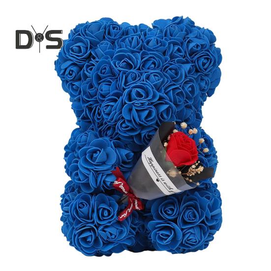 

Консервированная роза Медведь Подарочная коробка Искусственный вечный цветок Медведь Подарок Украшение Подруга Жена Мама Бабушка День святого Валентина Подарок на годовщину на день рождения темно-синий