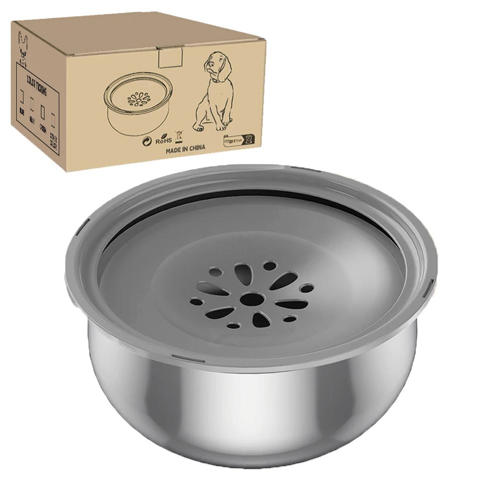 

For 4.3L Pet Floating Bowl Stainless Steel Non-Wetting Mouth Water Dispenser Portable Water Drinker Pet Supplies For Dog Cat