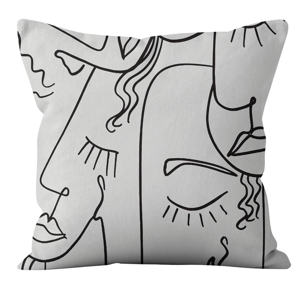 Nordic Wasabi Style Abstract Pillowcase Modern Simple Home Sofa Bedside Cushion Cover