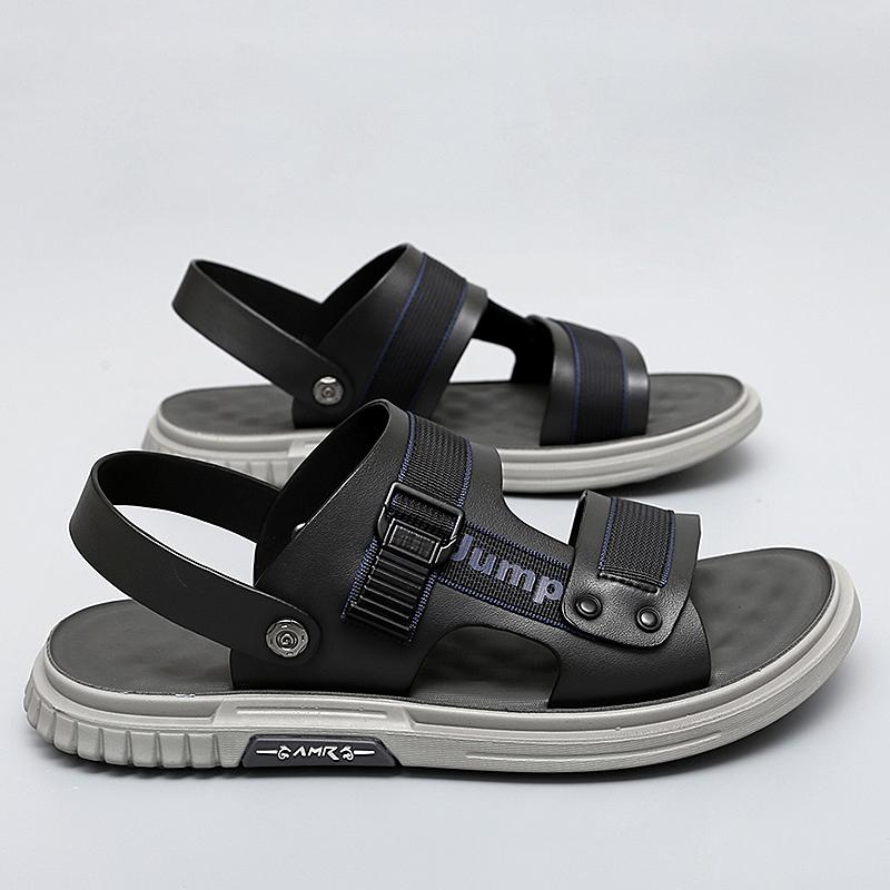 Summer Sandals Men's Beach Shoes Cowhide Slippers Outdoor Non-slip Thick-soled Leather Sandals for Mens Casual Shoes Sandalias