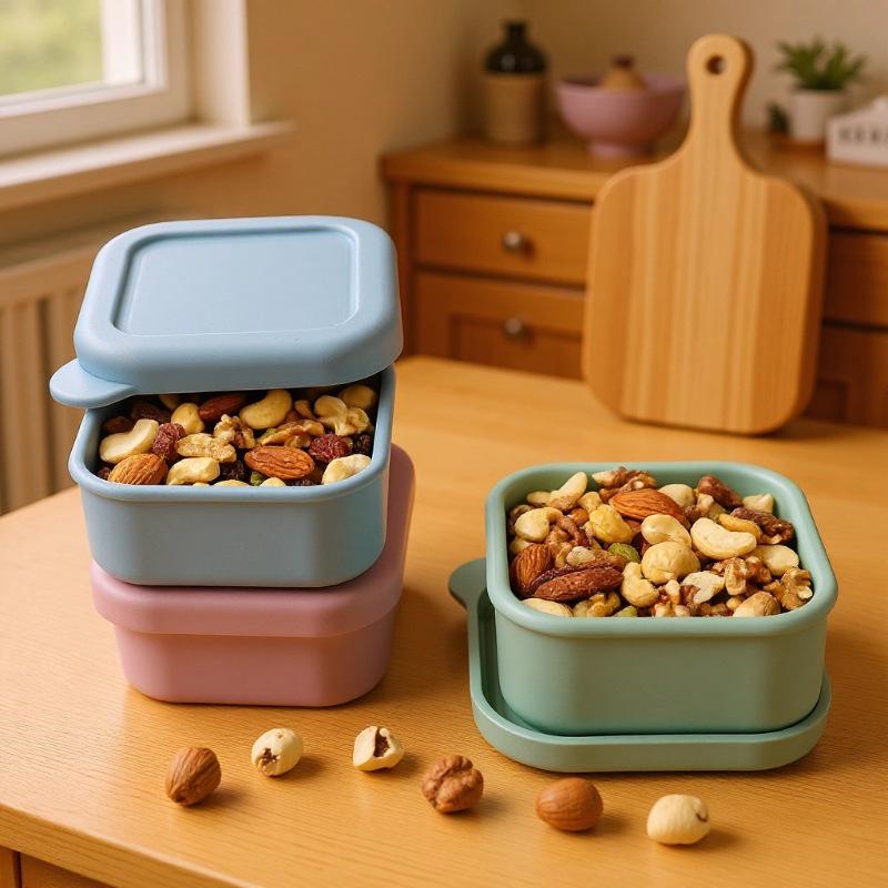 Food-Grade Silicone Mini Storage for Baby Food & Snacks Morandi Blue