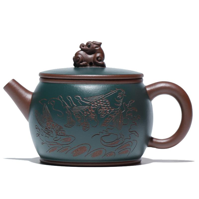 280ml Yixing Raw Ore Purple Clay Teapot Famous Handmade Dargon Tea Pot Beauty Tea Infuser Kettle Chinese Zisha Kung Fu Tea Set