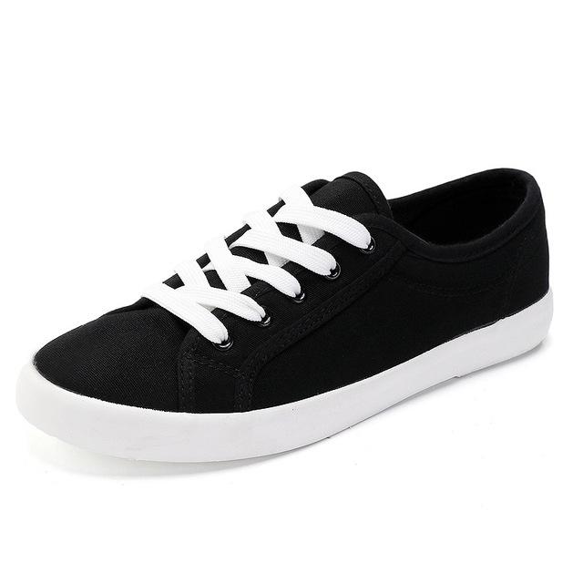 Neue Frühling / Herbst Damen Schuhe Koreanische Canvas Schuhe Herren Atmungsaktive Schwarze Sneaker Bequeme Schuhe Zapatos De Mujer