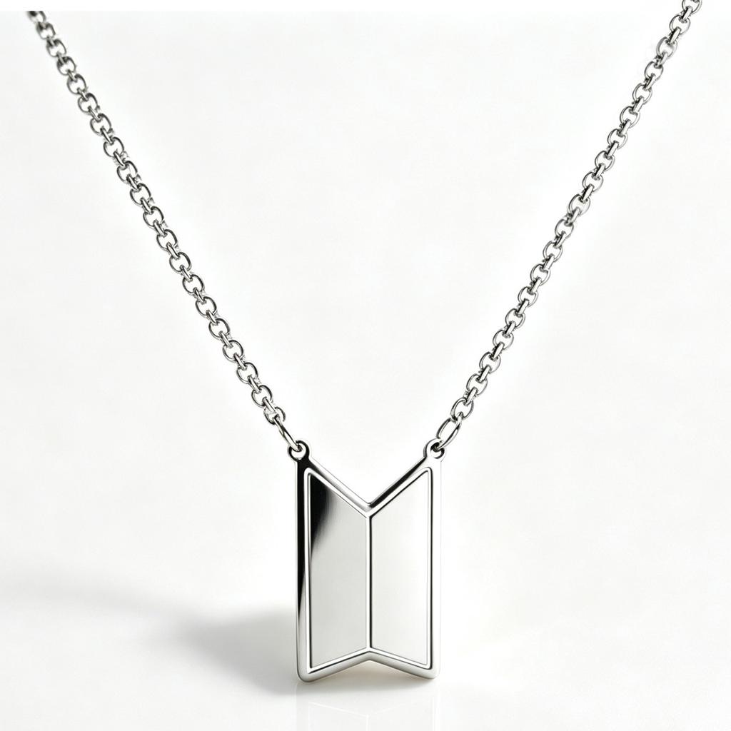 Kpop BTS Logo Anhänger Halskette Schlüsselbein Kette Choker Mode Idol Fan Merchandise Schmuck Geschenk für Frauen Männer ARMY