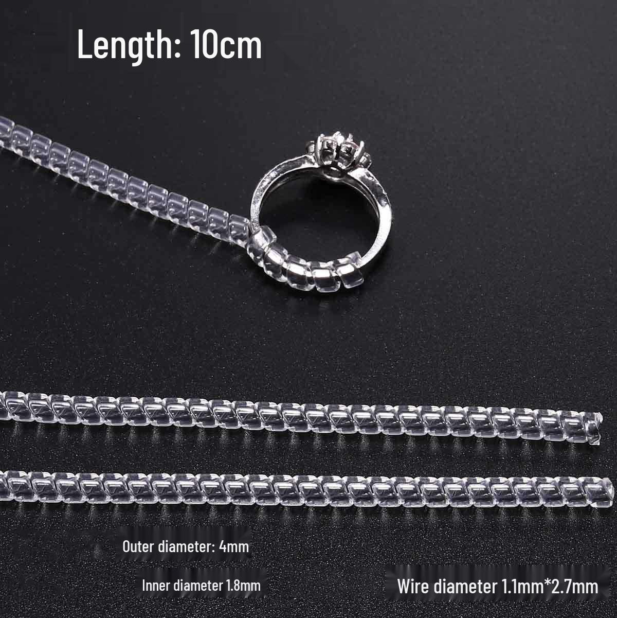 

Прозрачная спиральная трубка для регулировки размера кольца - Защита для кольца и аксессуар 4 pieces/bag