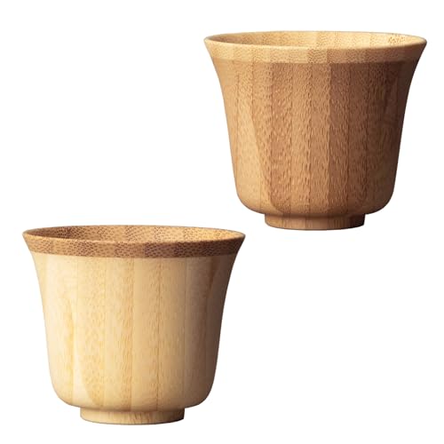 RIVERET SUZU Очоко (60мл) Набор из пары, Бамбук, Можно мыть в посудомоечной машине, Белый/Коричневый, RV-119WB