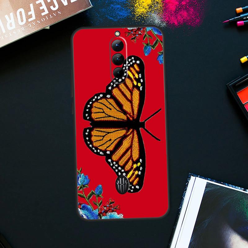 Blue Butterflies Nursery Case For ZTE Nubia Red Magic 8 8S Pro Plus RedMagic 9 Pro Plus 6 7 6S 7S Pro 5S 6R 5G Cover