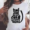 Móda Ženy Kreslený Kočka Láska Mazlík Krásný Styl Košile Potisk Trička Stylová Trička s krátkým rukávem Grafika T Top Dámské tričko