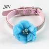Adjustable Pet Collar Cute Flower Collar, Rhinestone Cat with 5 Break-resistant Interchangeable Flowers, Stylish for Cats Small Dogs Replaceable